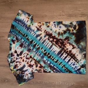 Mens Sm Short Sleeve Handmade Tie Dye Shirt